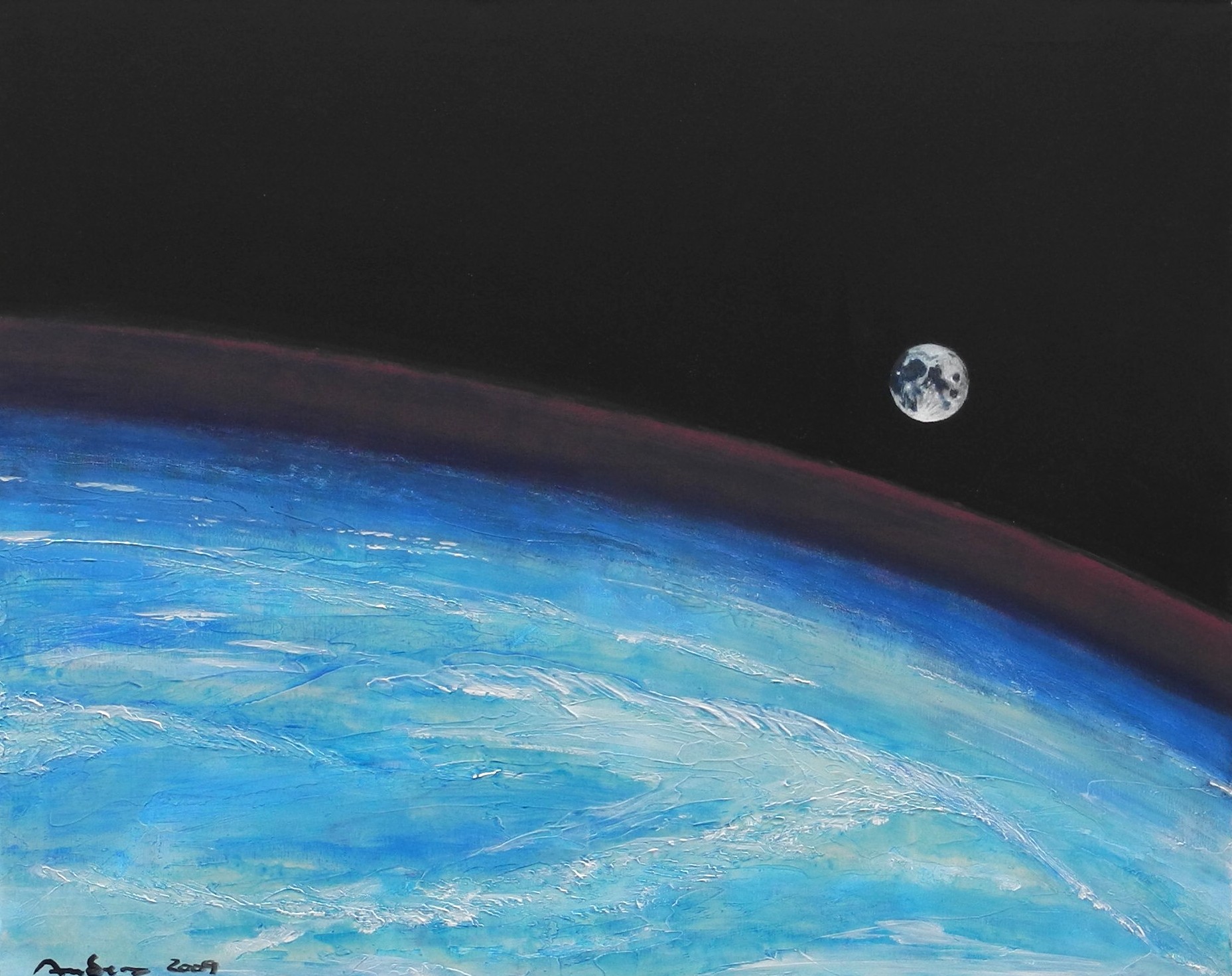 Erde und Mond